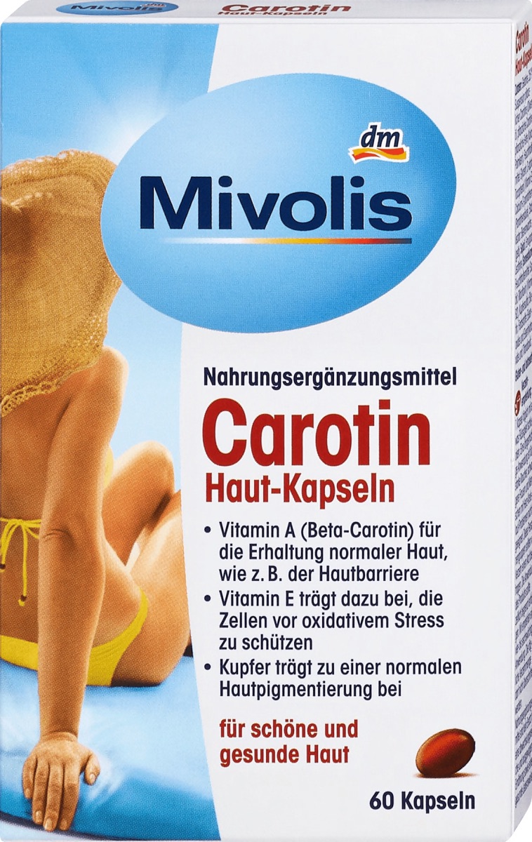 Mivolis Kapsuly na pokoku betakarotn, 60 ks