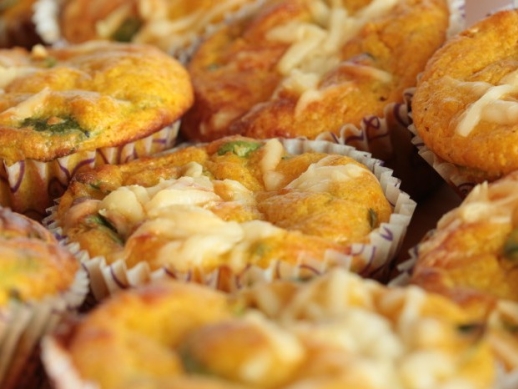 Muffiny z battov so pentom a kozm syrom