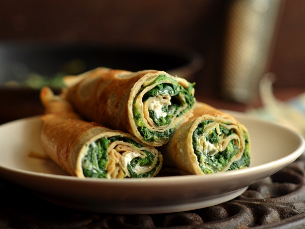 Plnen pohnkov palacinka so pentom a edarom